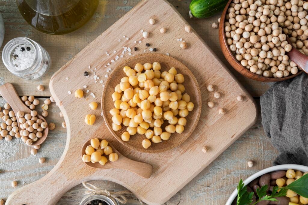 Top View Chickpeas Beans Concept 1024x683